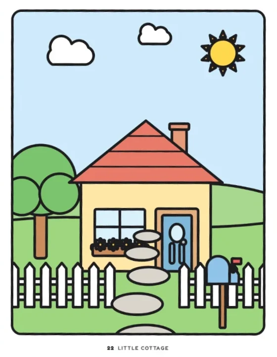 Printable page from Bold & Easy Coloring Book: Cozy Home
