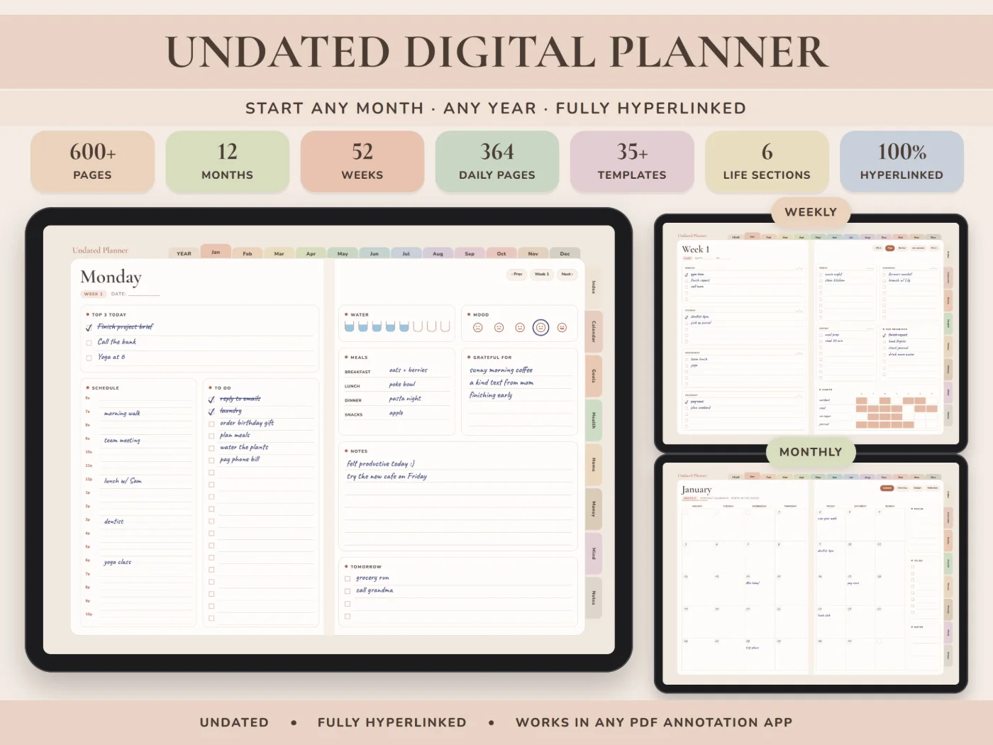 Undated Digital Planner