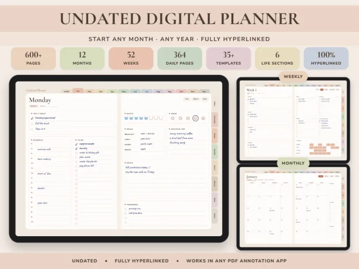Undated Digital Planner