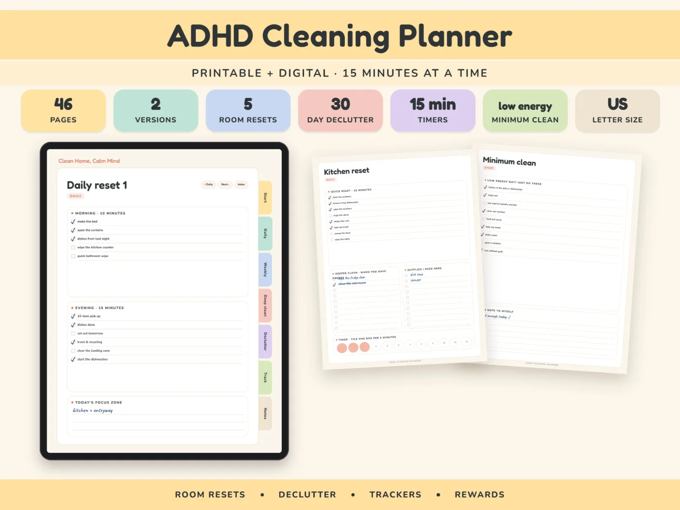 ADHD Cleaning Planner