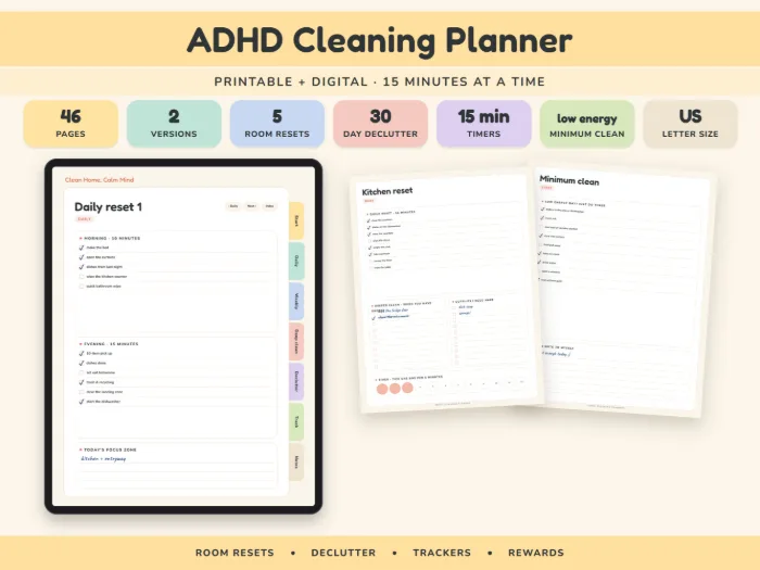 ADHD Cleaning Planner