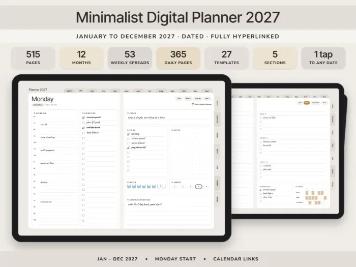 Minimalist Planner 2027