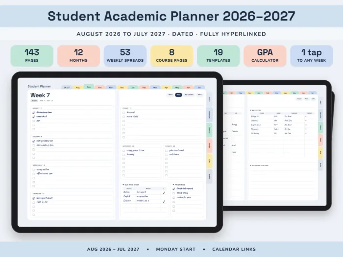 Student Planner 2026–2027