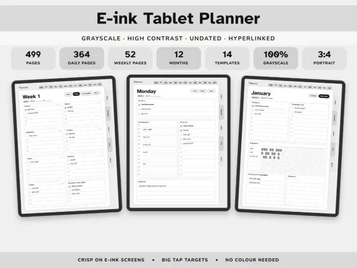 E-ink Tablet Planner