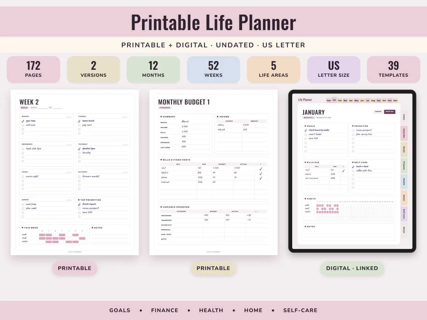 Printable Life Planner
