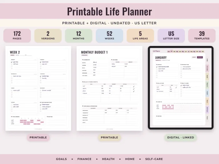 Printable Life Planner