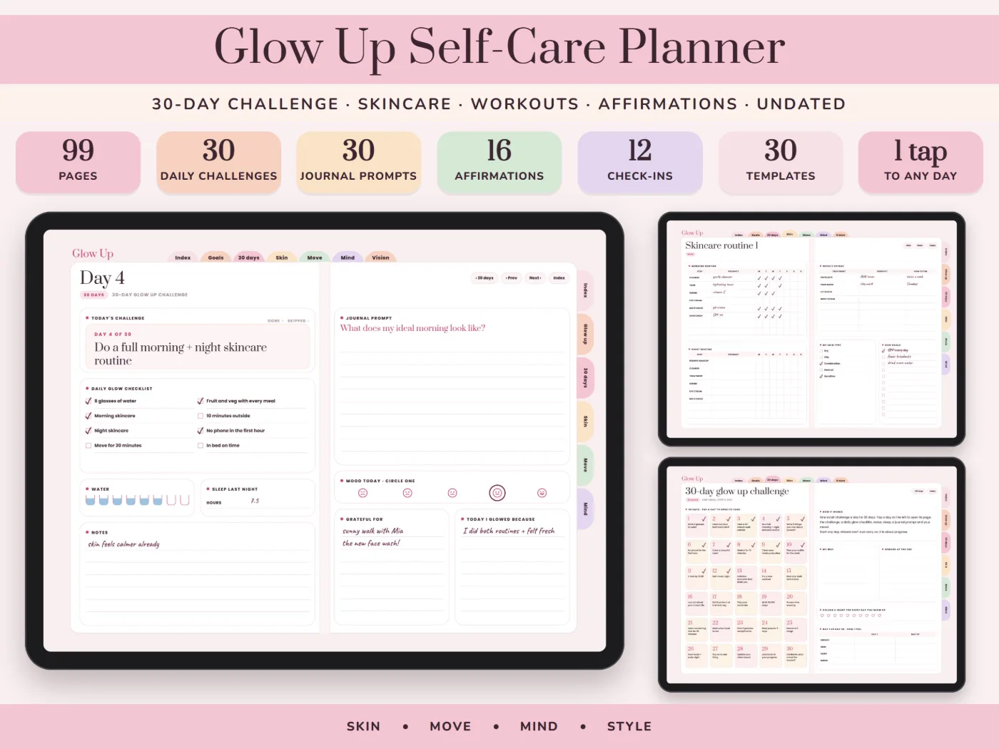 Glow Up Self-Care Planner