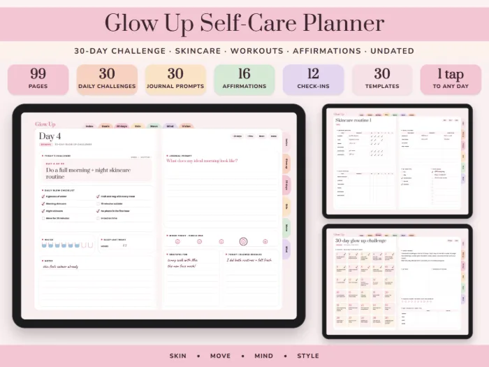Glow Up Self-Care Planner