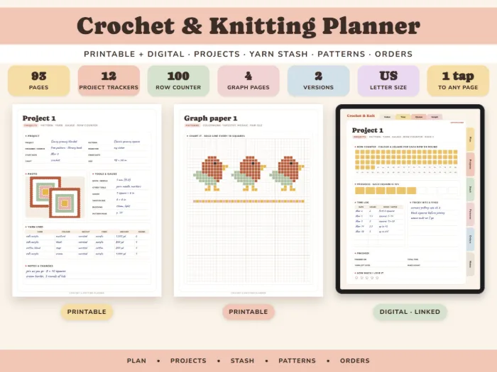 Crochet & Knitting Planner