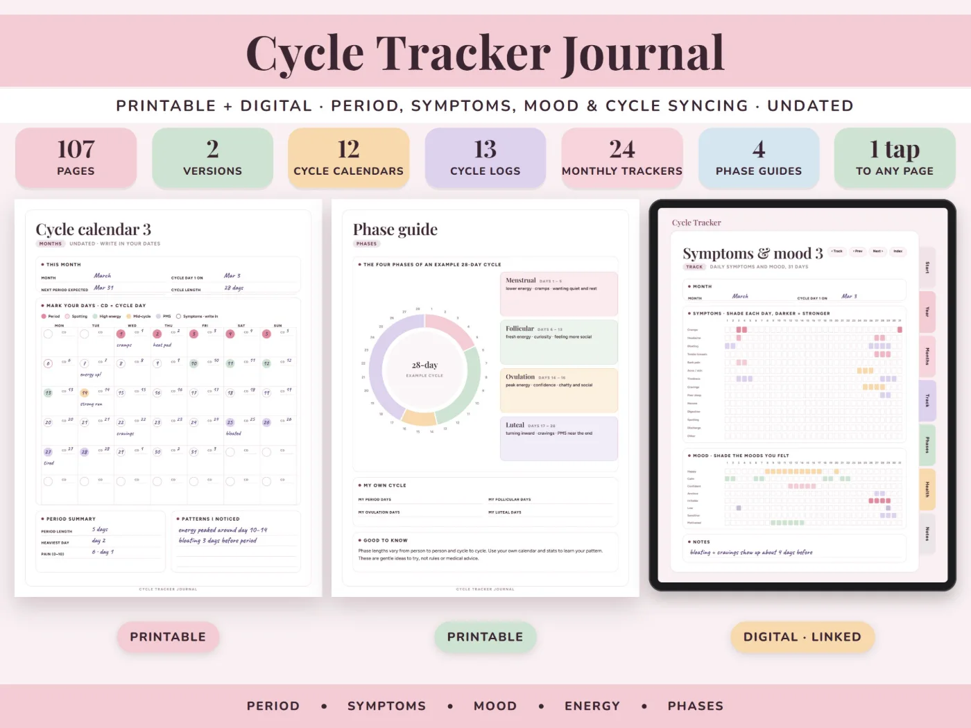 Cycle Tracker Journal