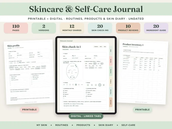 Skincare & Self-Care Journal