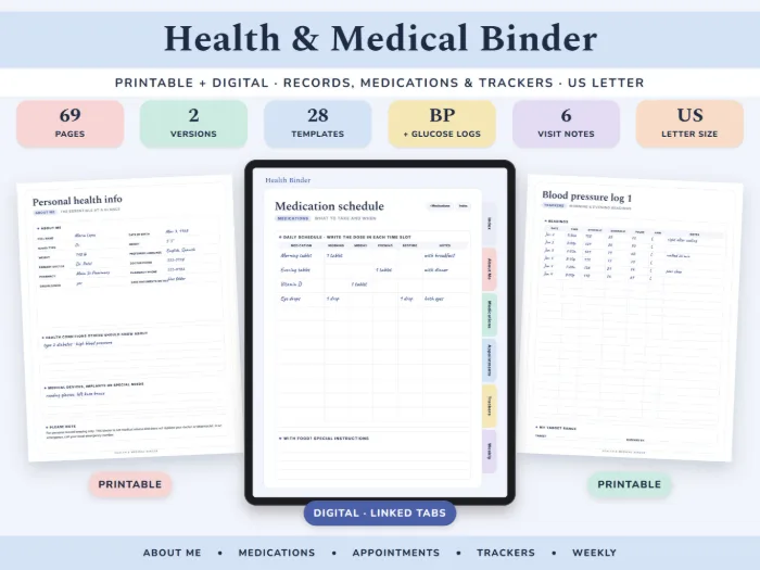 Health & Medical Binder