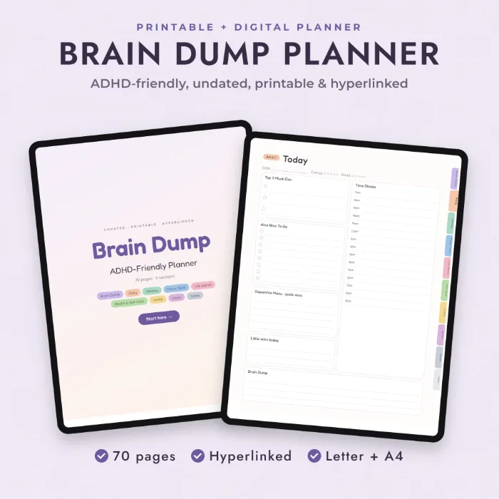ADHD Brain Dump Planner