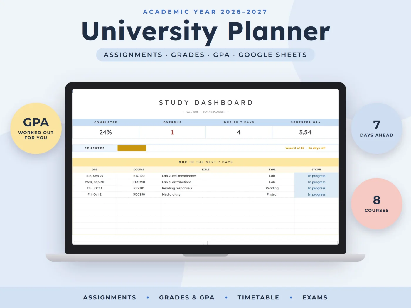 Student Academic Planner