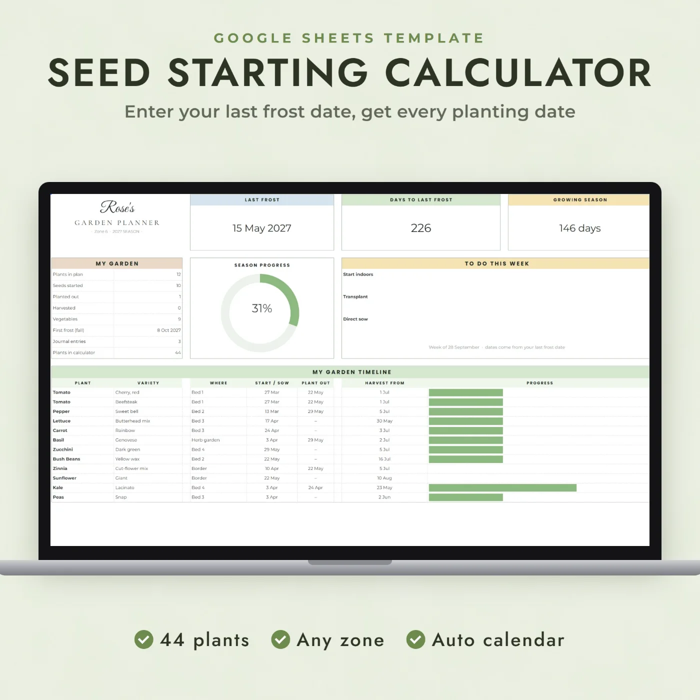 Seed Starting Calculator
