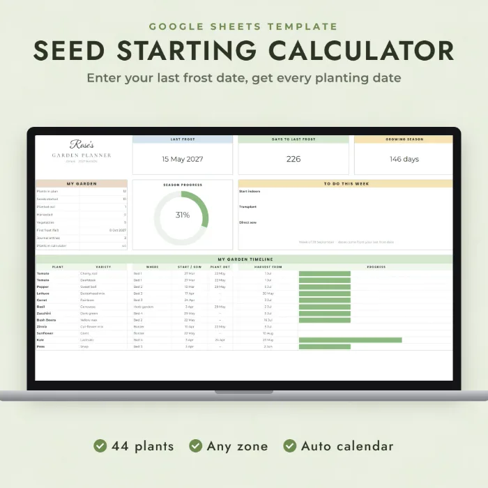 Seed Starting Calculator