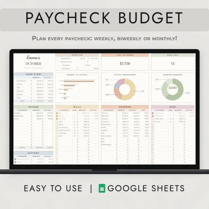 Paycheck Budget Planner