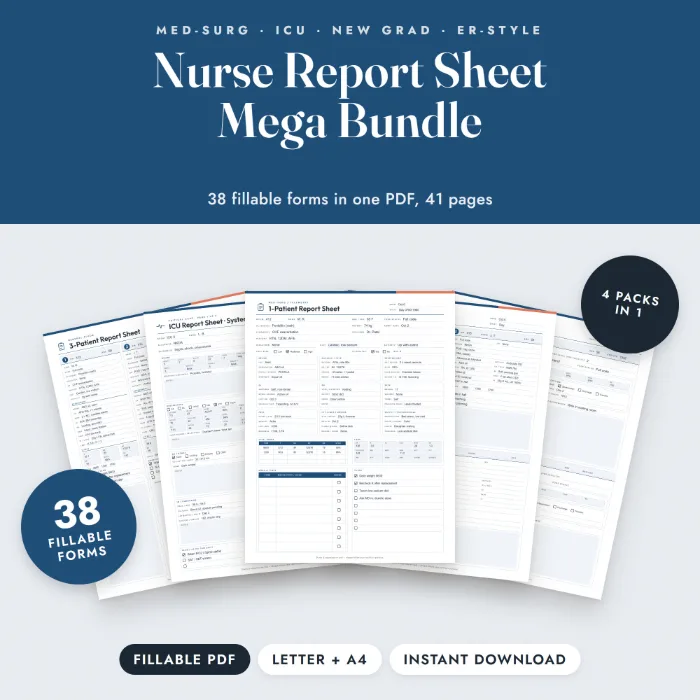 Nurse Report Sheet Bundle