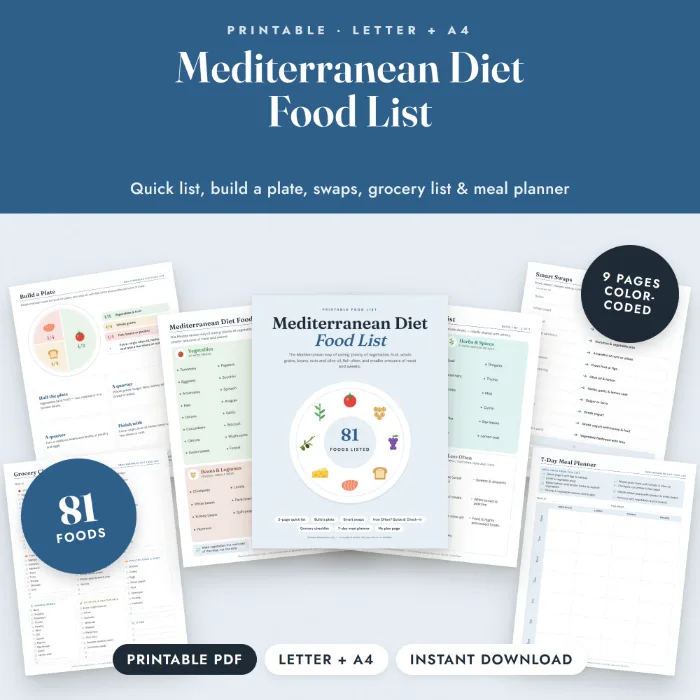 Mediterranean Diet Food List