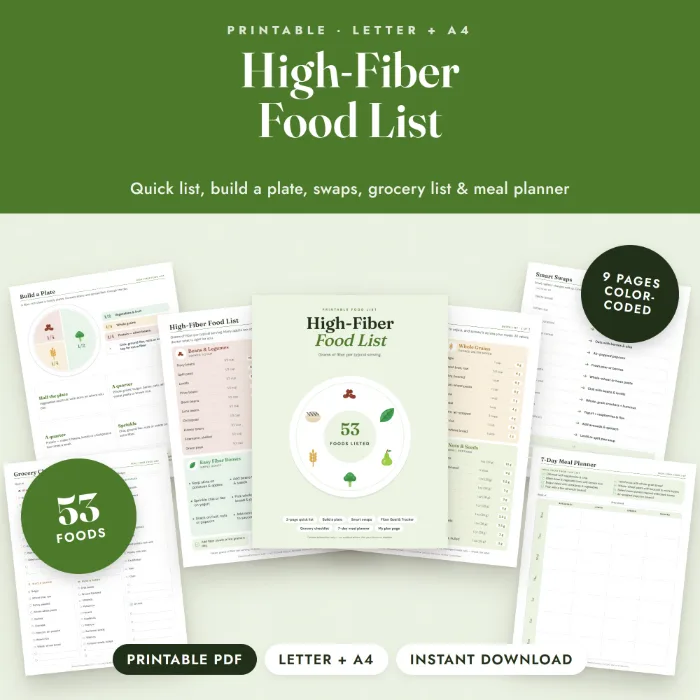 High-Fiber Food List