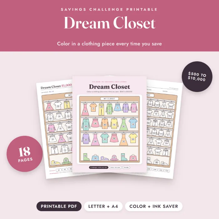Dream Closet Savings Challenge