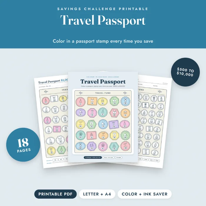 Travel Passport Savings Challenge