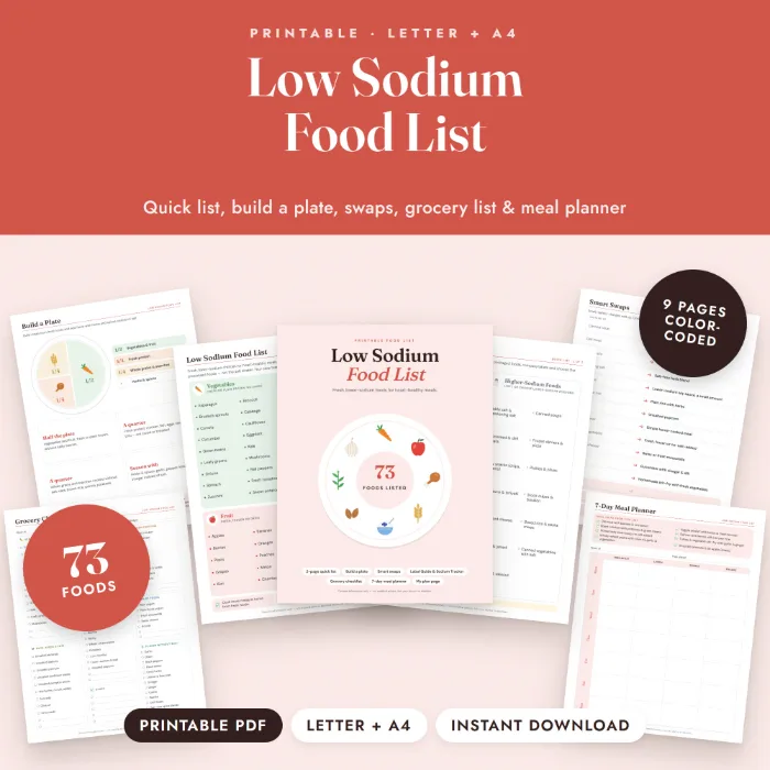 Low Sodium Food List