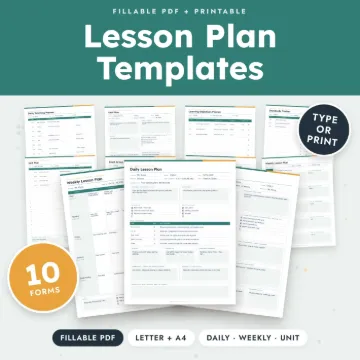 Lesson Plan Templates Fillable PDF