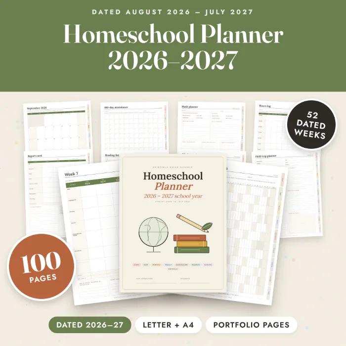 Homeschool Planner 2026-2027