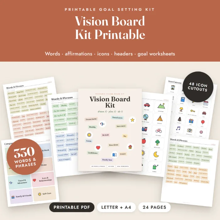 Vision Board Kit Printable